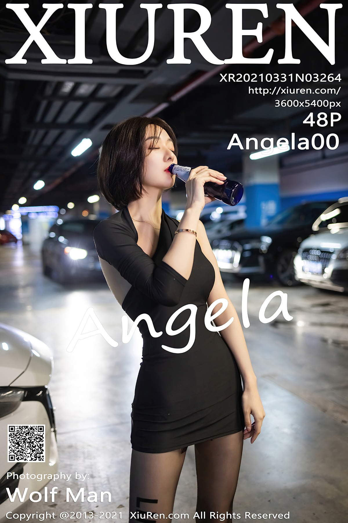 [XiuRen秀人网] No.3264 Angela00户外剧情主题拍摄低胸礼裙配黑丝裤袜极致魅惑写真48P-看套图