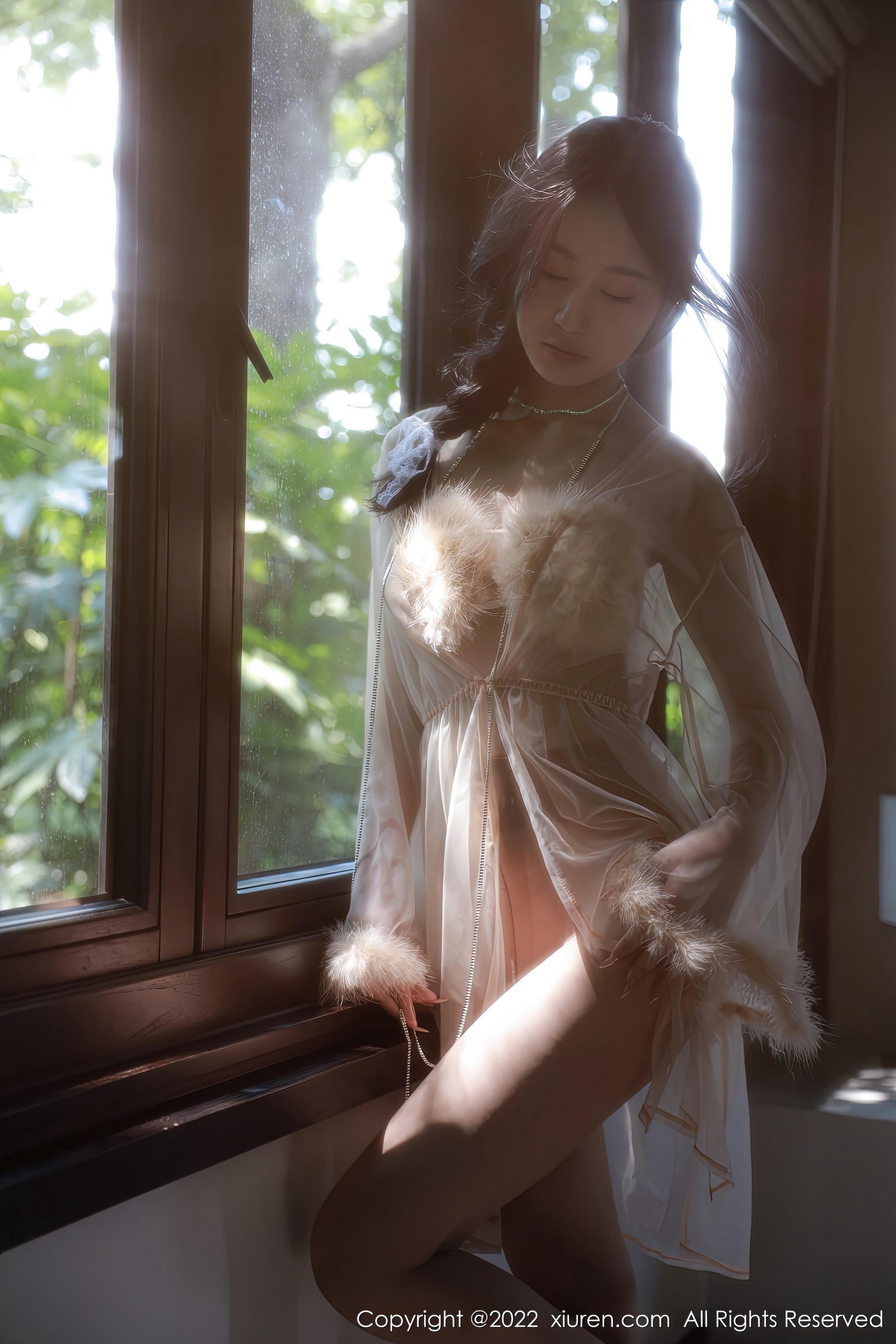 [XiuRen秀人网]2022.11.02 NO.5796 谢晚晚 粉色透视睡衣与情趣内衣加肉丝美腿性感私房写真集Xiuren秀人写真高清美女套图写真下载-看套图看套图