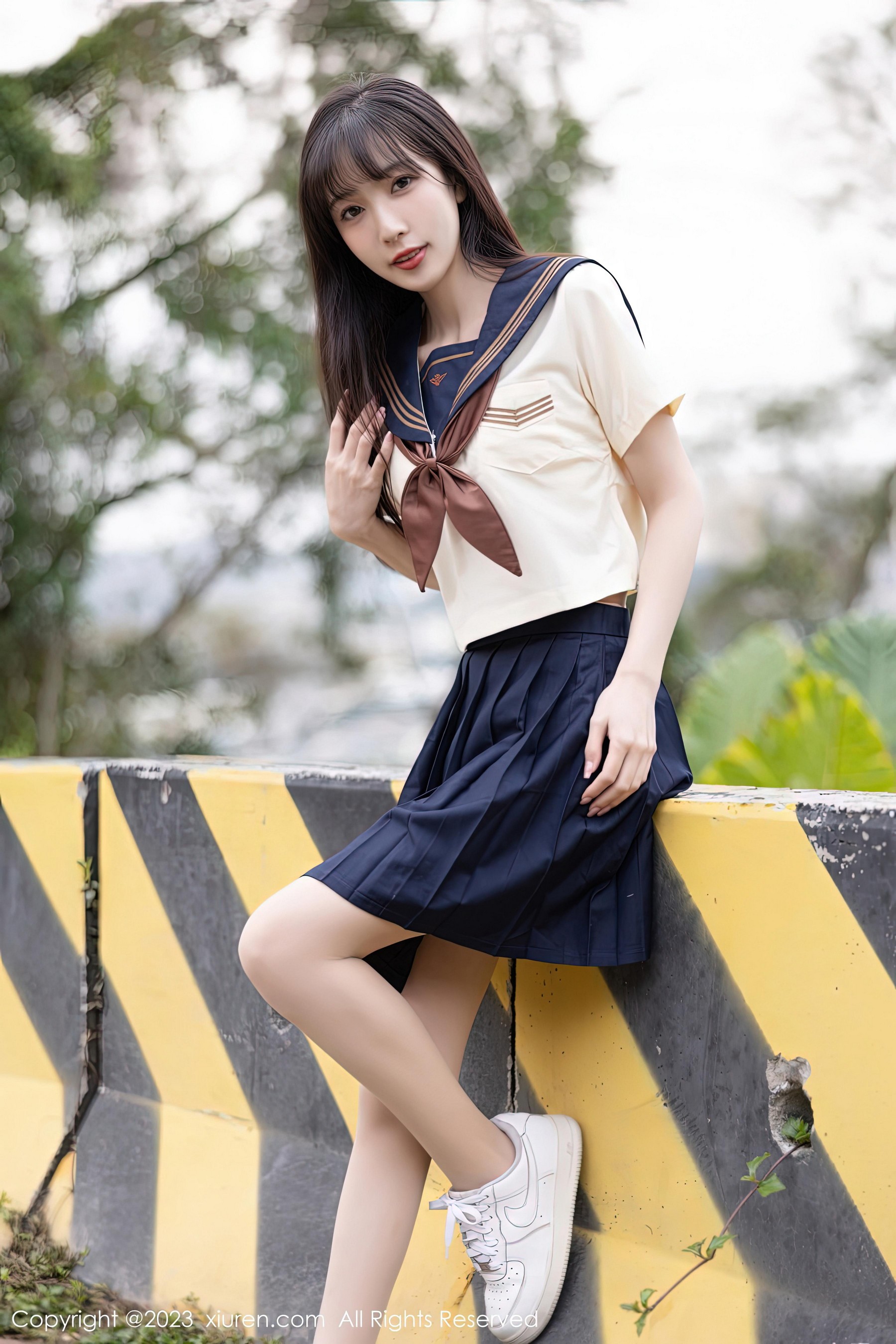 [XiuRen秀人网]2023.01.12 NO.6126 林星阑 JK水手制服与白色蕾丝内衣加肉丝美腿性感私房写真集Xiuren秀人写真高清美女套图写真下载-看套图看套图