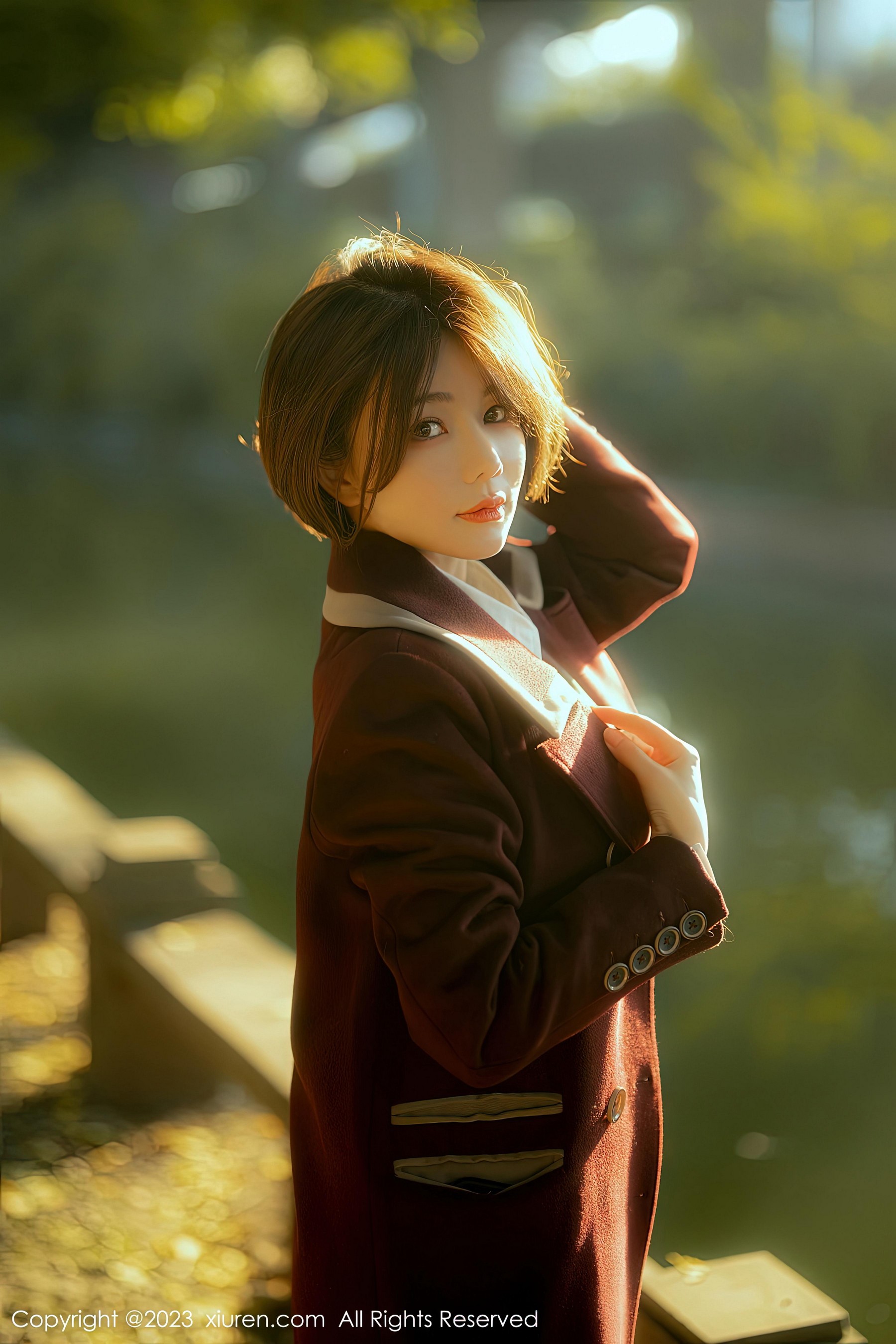 [XiuRen秀人网]2023.01.16 NO.6137 婠婠么 棕色JK制服与黑色短裙加黑丝美腿性感私房写真集Xiuren秀人写真高清美女套图写真下载-看套图看套图