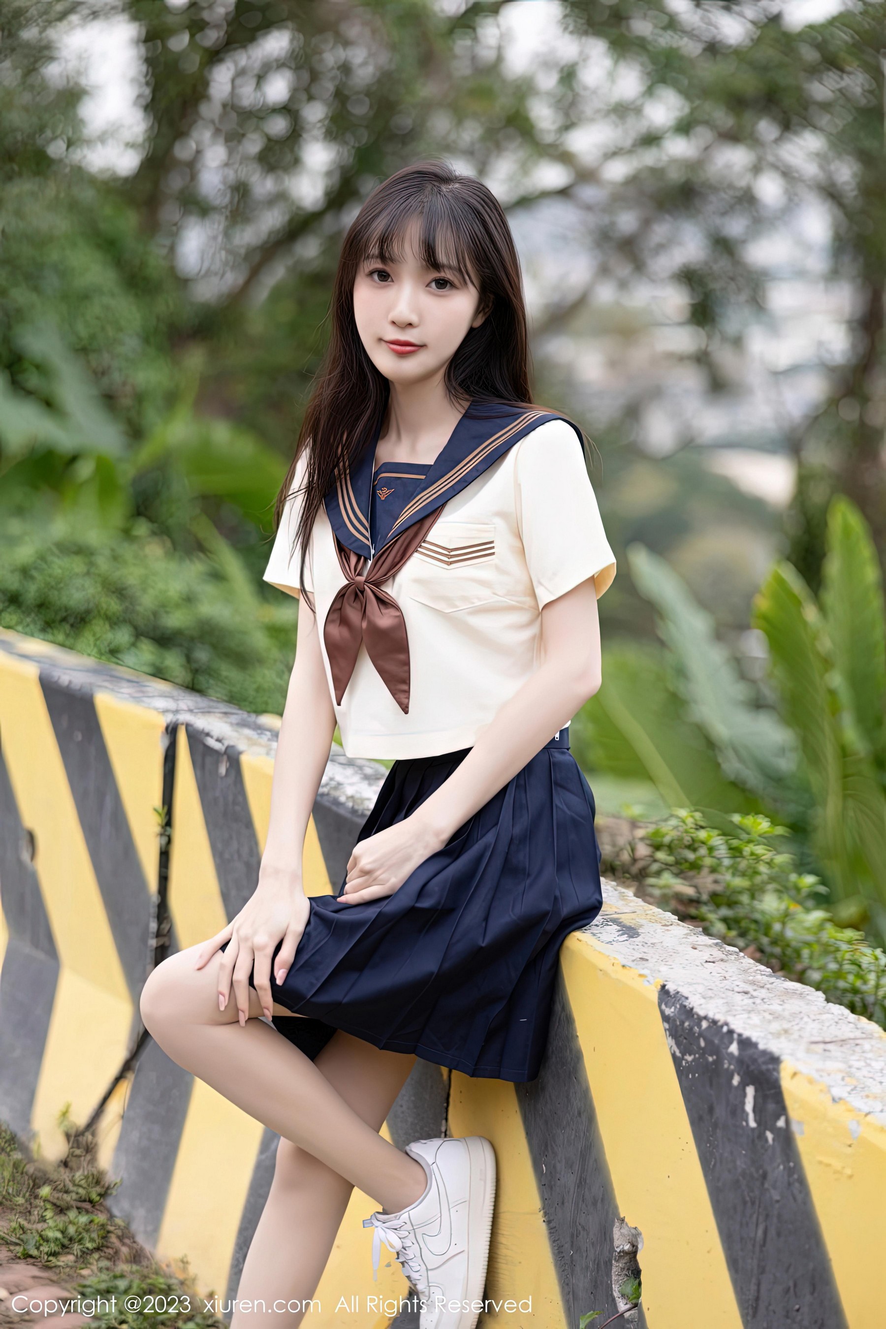 [XiuRen秀人网]2023.01.12 NO.6126 林星阑 JK水手制服与白色蕾丝内衣加肉丝美腿性感私房写真集Xiuren秀人写真高清美女套图写真下载-看套图看套图
